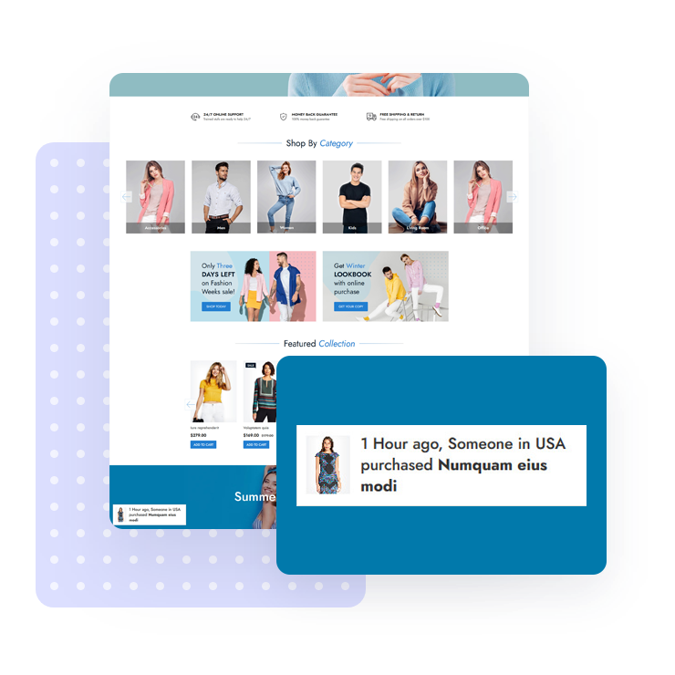 Recently Purchased Item Pop-Up | Etrend Magento 2 Theme