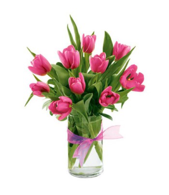 Mixed Tulips Vase