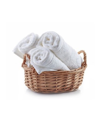 White Spa Towels Basket